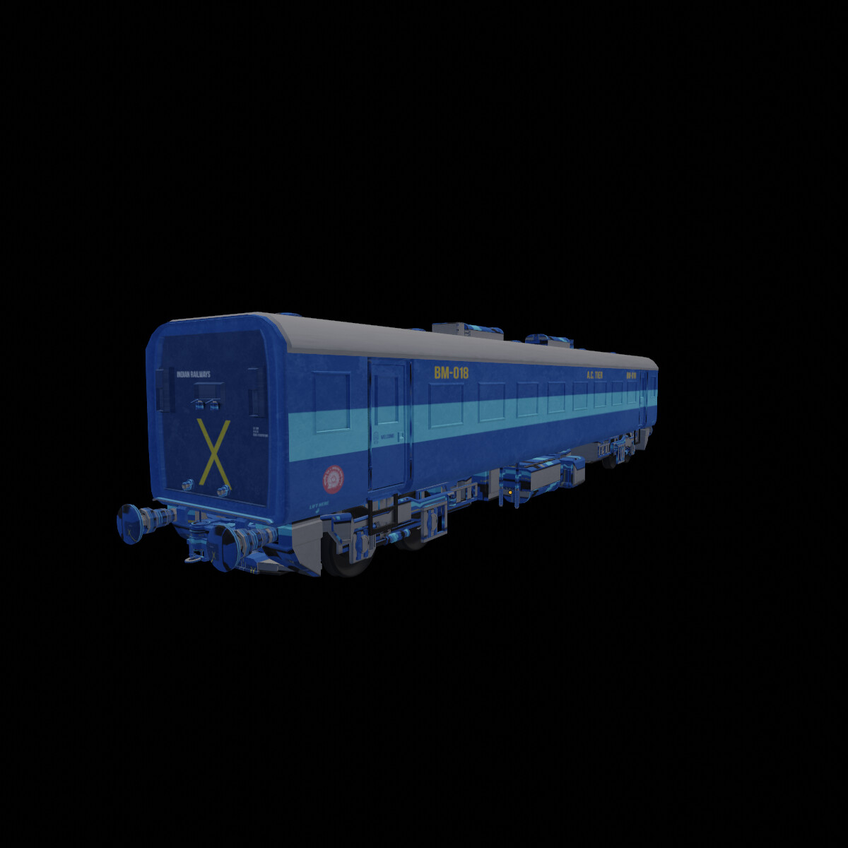 indian train bogie side view