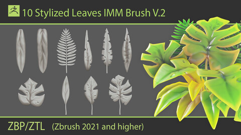 Stylized Leaves IMM Brushes V.2