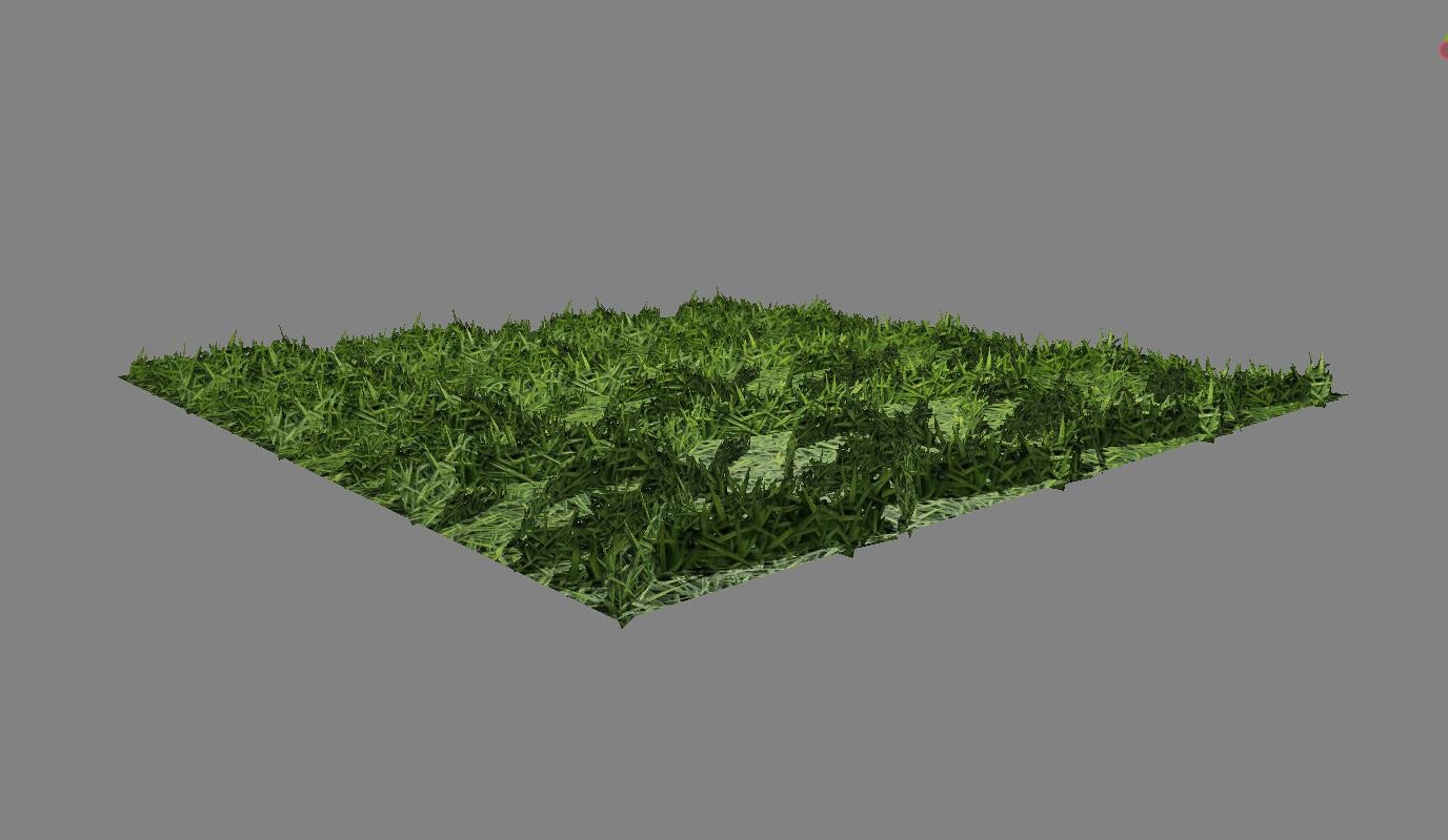 Artstation - Grass Simple For Games - Grama Low-poly 3d Model 