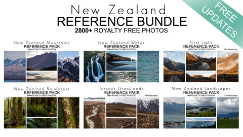 New Zealand Reference Bundle -  2800+ Royalty Free Photos