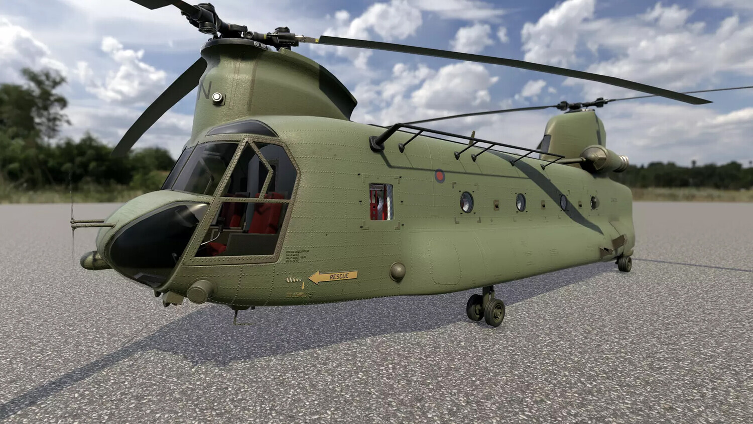 ArtStation - Chinook CH-47 Military Helicopter | Game Assets