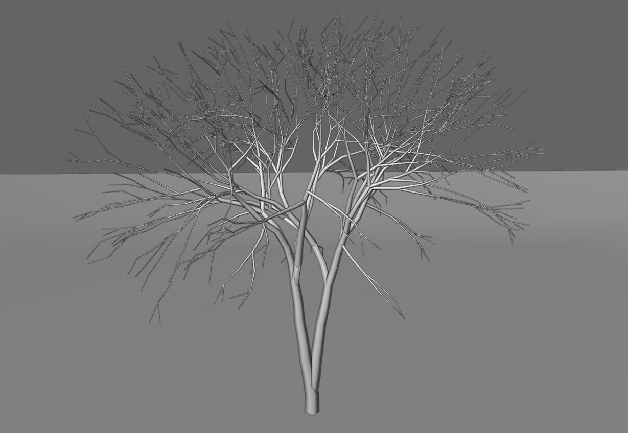 ArtStation - Thin Tree - Arvore fina Low-poly 3D model | Game Assets