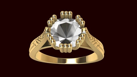 Cushion Cathedral Ring Prop