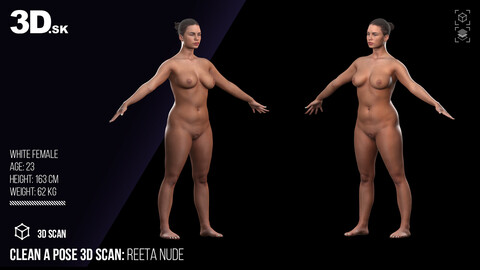 Clean A Pose 3D Scan | Reeta Nude