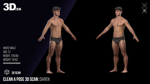 Clean A Pose 3D Scan | Darren Underwear