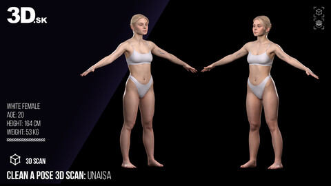Clean A Pose 3D Scan | Unaisa Underwear