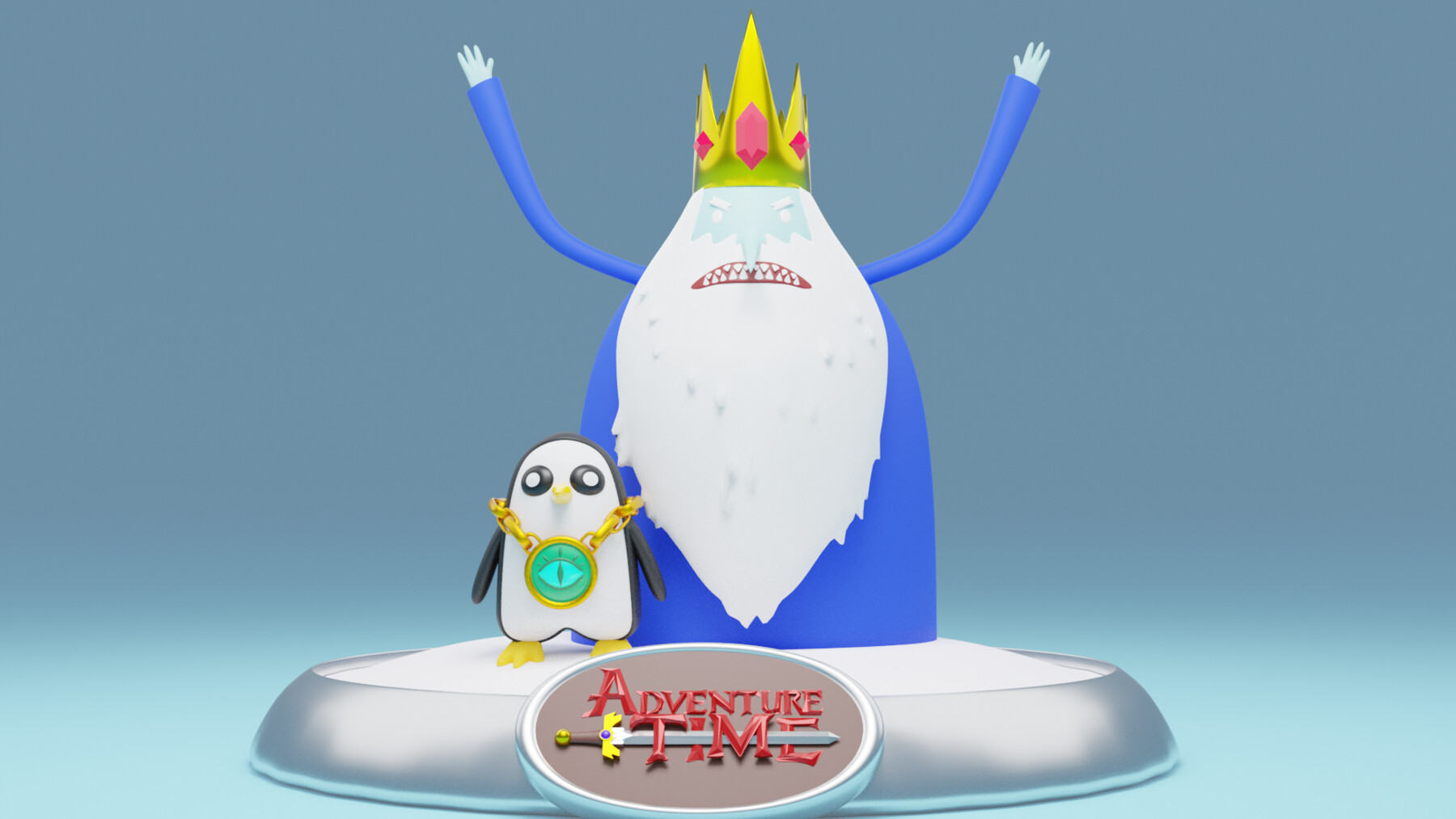 ArtStation - Ice king and gunter - Adventure Time printable model ...