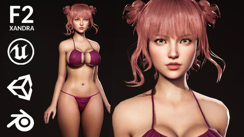 F2 Nude Bikini Girl Lily - Game Character