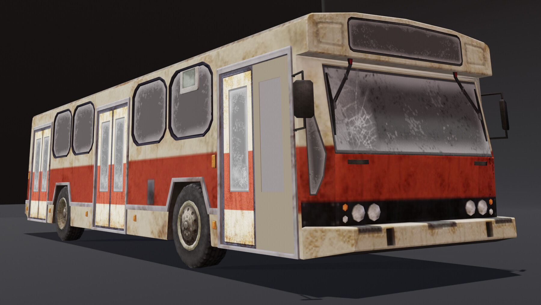 ArtStation - Destroyed Bus 3D model | Game Assets