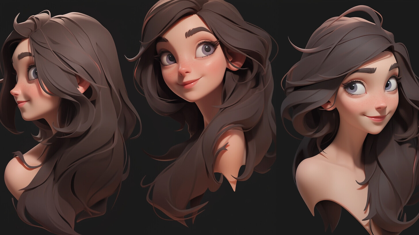 ArtStation - +430 Happy Girl Head Concept (4k) | Artworks