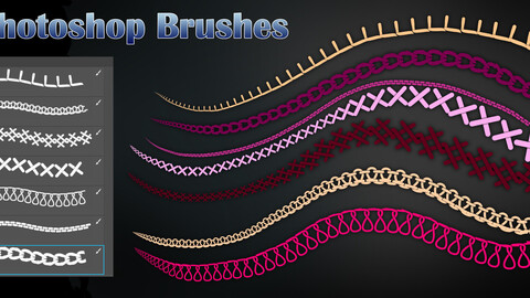 Thread Photoshop Brushes / Seams