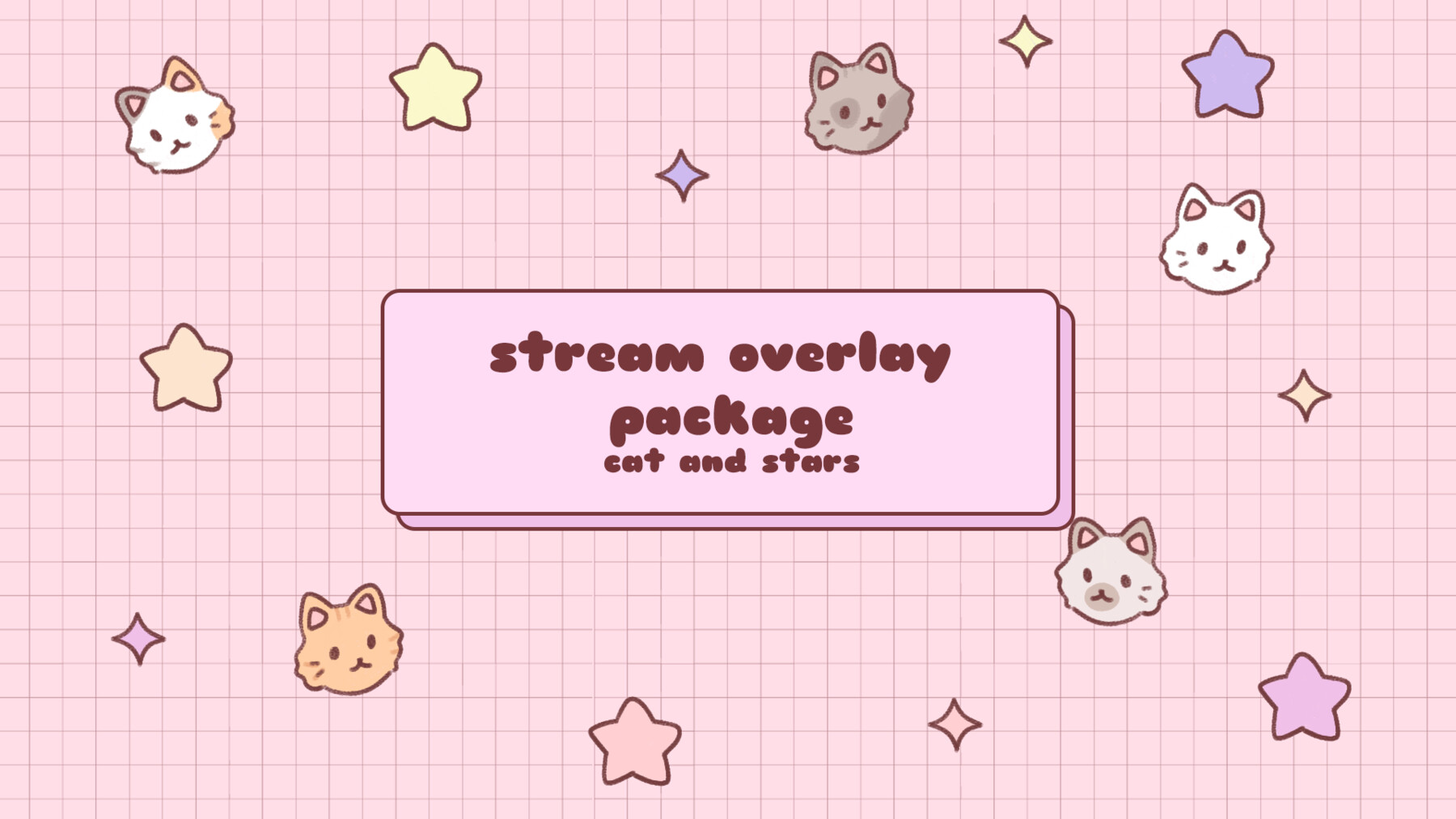 Cute Cat Just Chatting Overlay