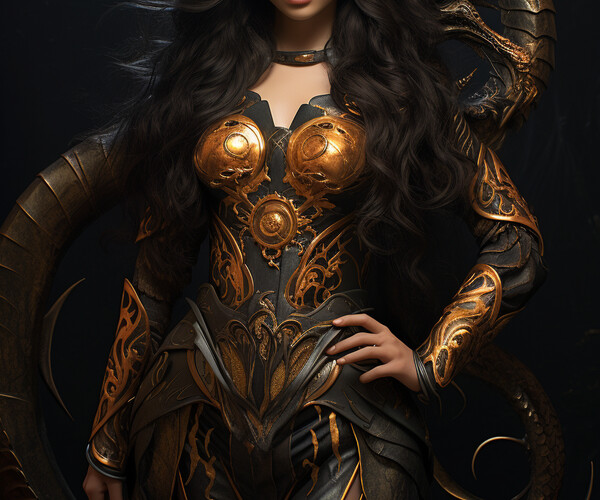 ArtStation - Enchantress of the Scorpion: A Full-Body Portrait of