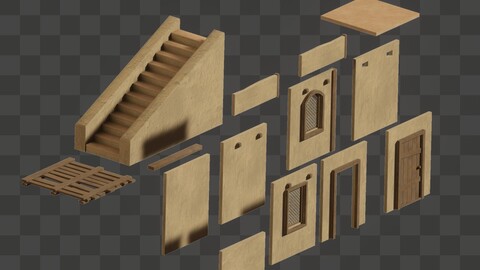 Asset Pack Vol.3 - Modular Desert Building