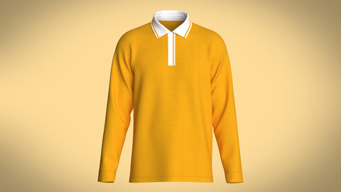 Mens Orange Polo