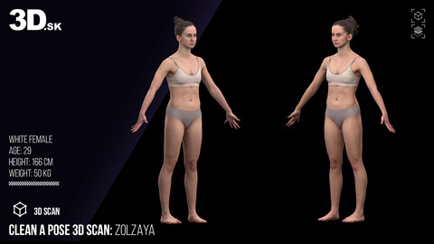 Clean A Pose 3D Scan | Zolzaya Underwear
