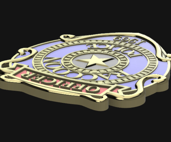 ArtStation Resident Evil Raccoon City Police Badge 3D Model Resources   File 