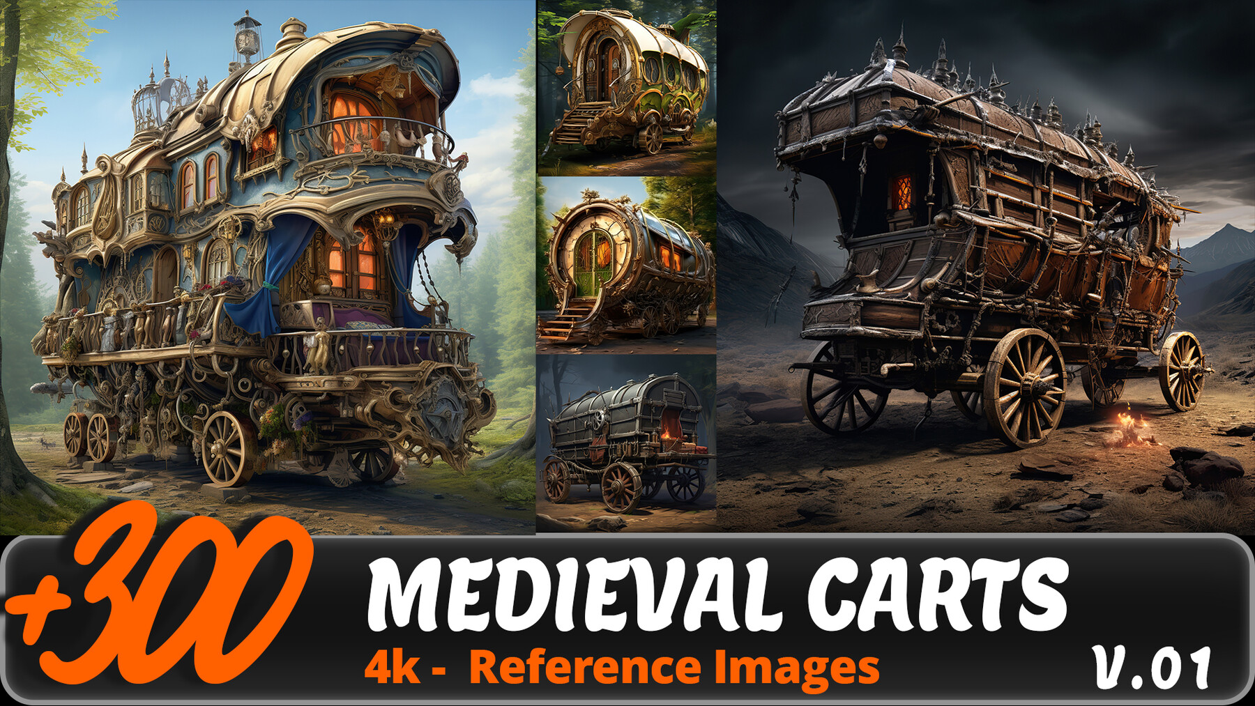 ArtStation - MEDIEVAL CARTS VOL. 01/ 4K/ Reference Image | Artworks