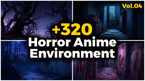 +320 Horror Anime Environment Concept (4k) | Vol_04