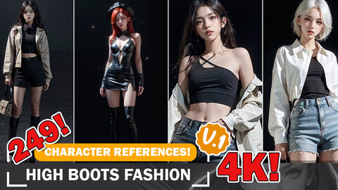 249 High Boots Clothing Fashion References for Artists Explorations | V1 | 4K