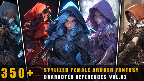 350+ Stylized Female Archer Fantasy - Character References Vol.01