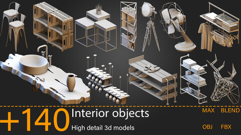 +140- Interior objects - Kitbash-vol.02