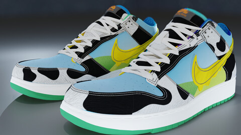 Nike SB Dunk Low Ben & Jerry's Chunky Dunky 3D Model