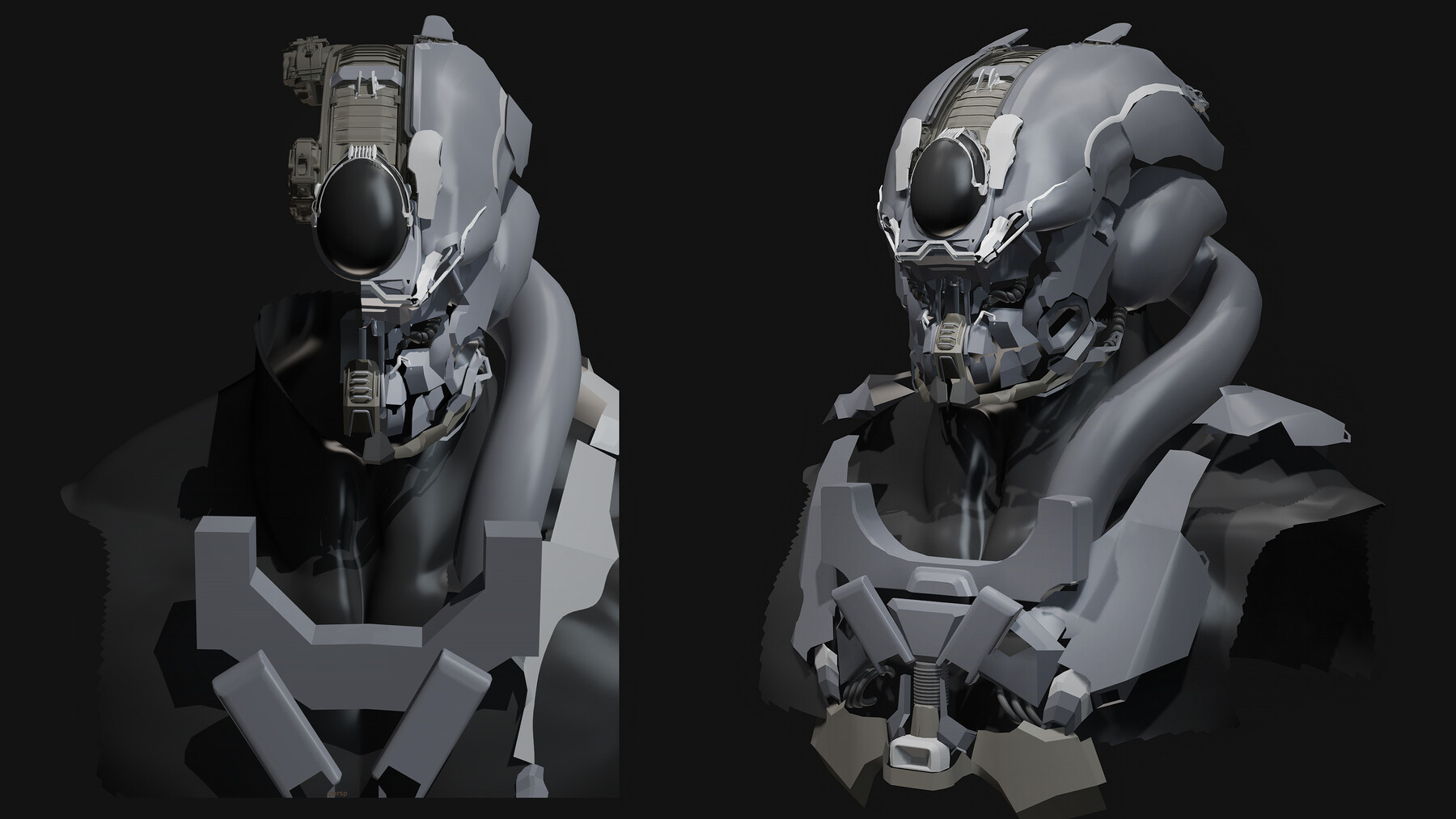 ArtStation   G H O S T   Master Complex Hard Surface Character Modeling