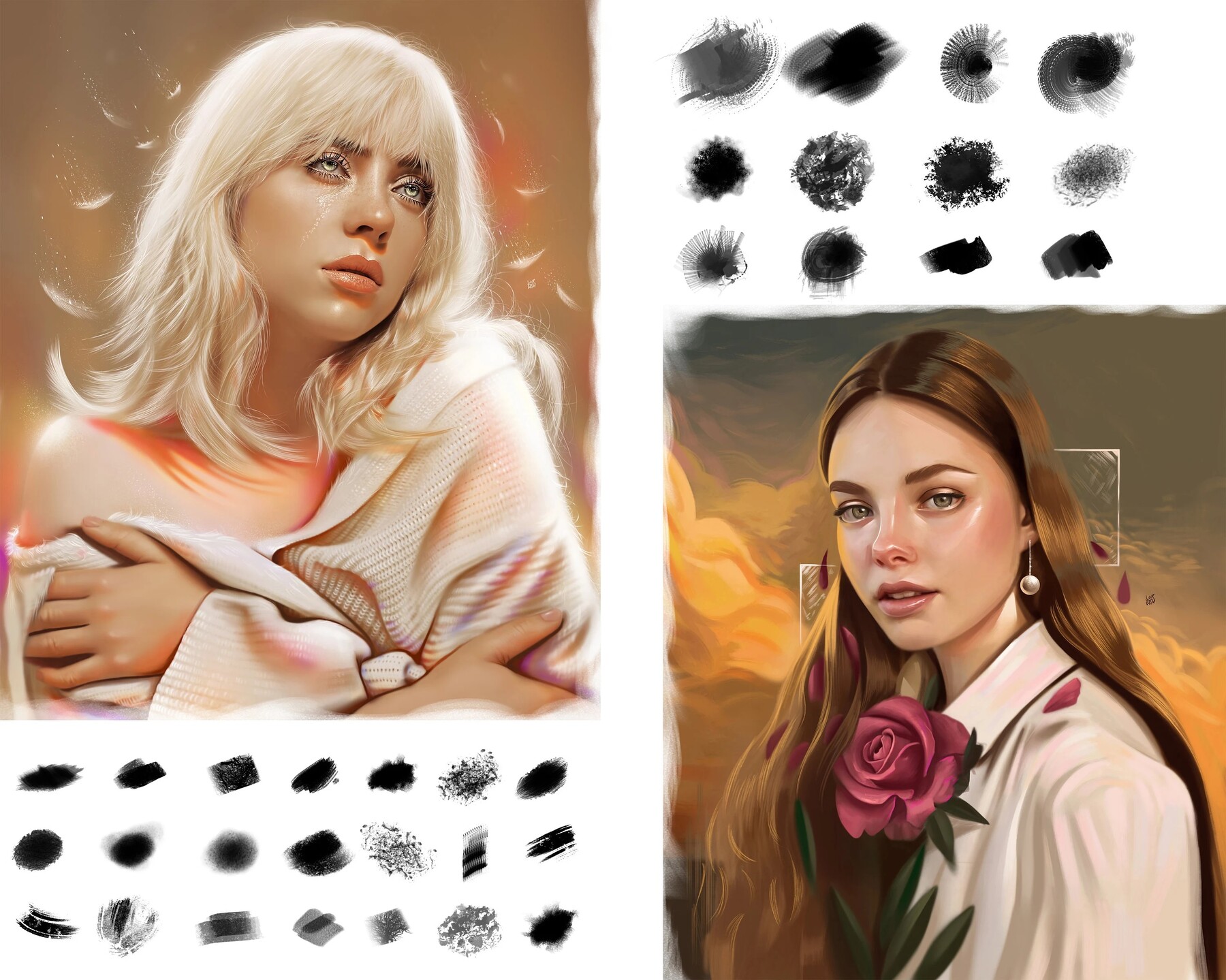 ArtStation - Hand-painted Gouache Brushes for Photoshop and Procreate