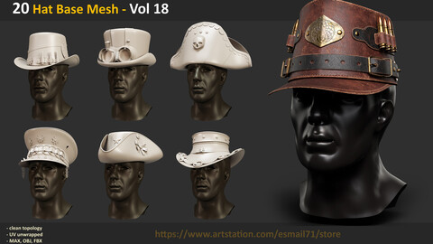 20 Hat Base Mesh - Vol 18