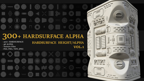 300+ Hardsurface Alpha vol1
