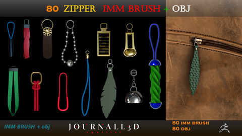 80 Zipper IMM Brush + 3d model