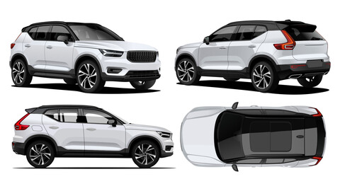 White Vector Car SUV