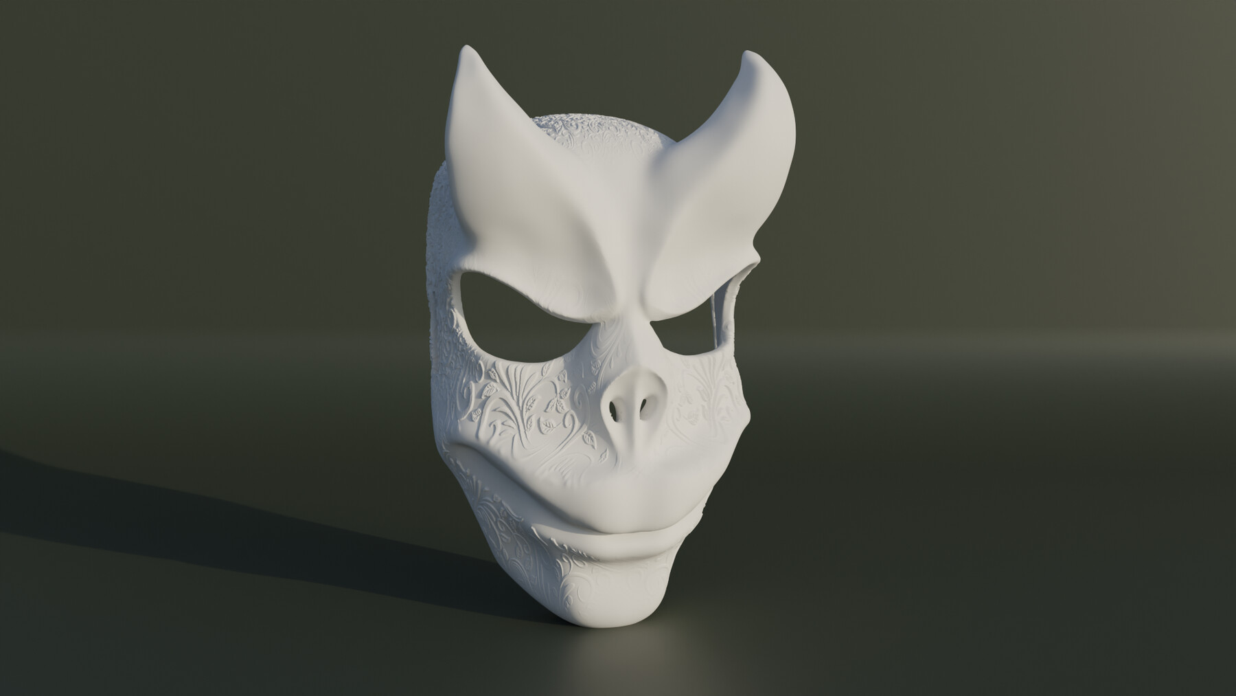 ArtStation - Embroidered Devil Face Cosplay Mask 3D print model | Resources
