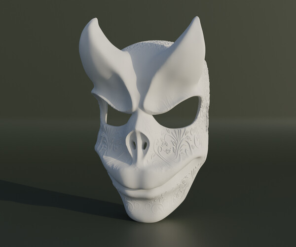 STL file Japan Mask cosplay demon 🇯🇵・3D print design to