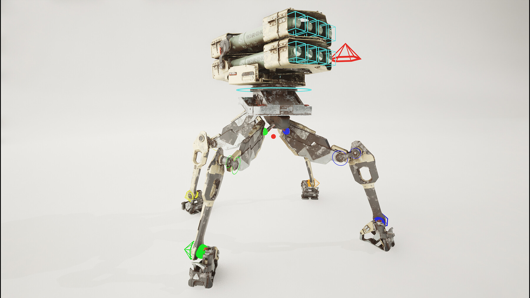 ArtStation - Quadruped Robot - Missile Launcher | Game Assets