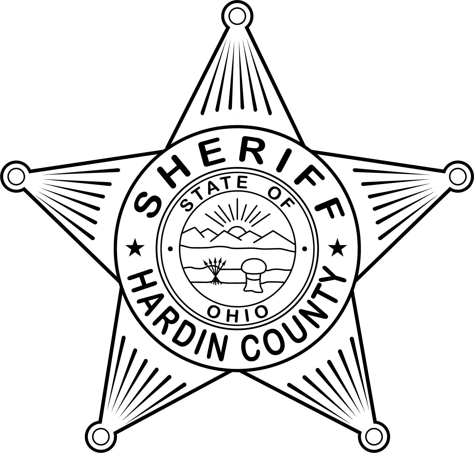 ArtStation - Hardin County Sheriff Badge Ohio vector file Black white ...