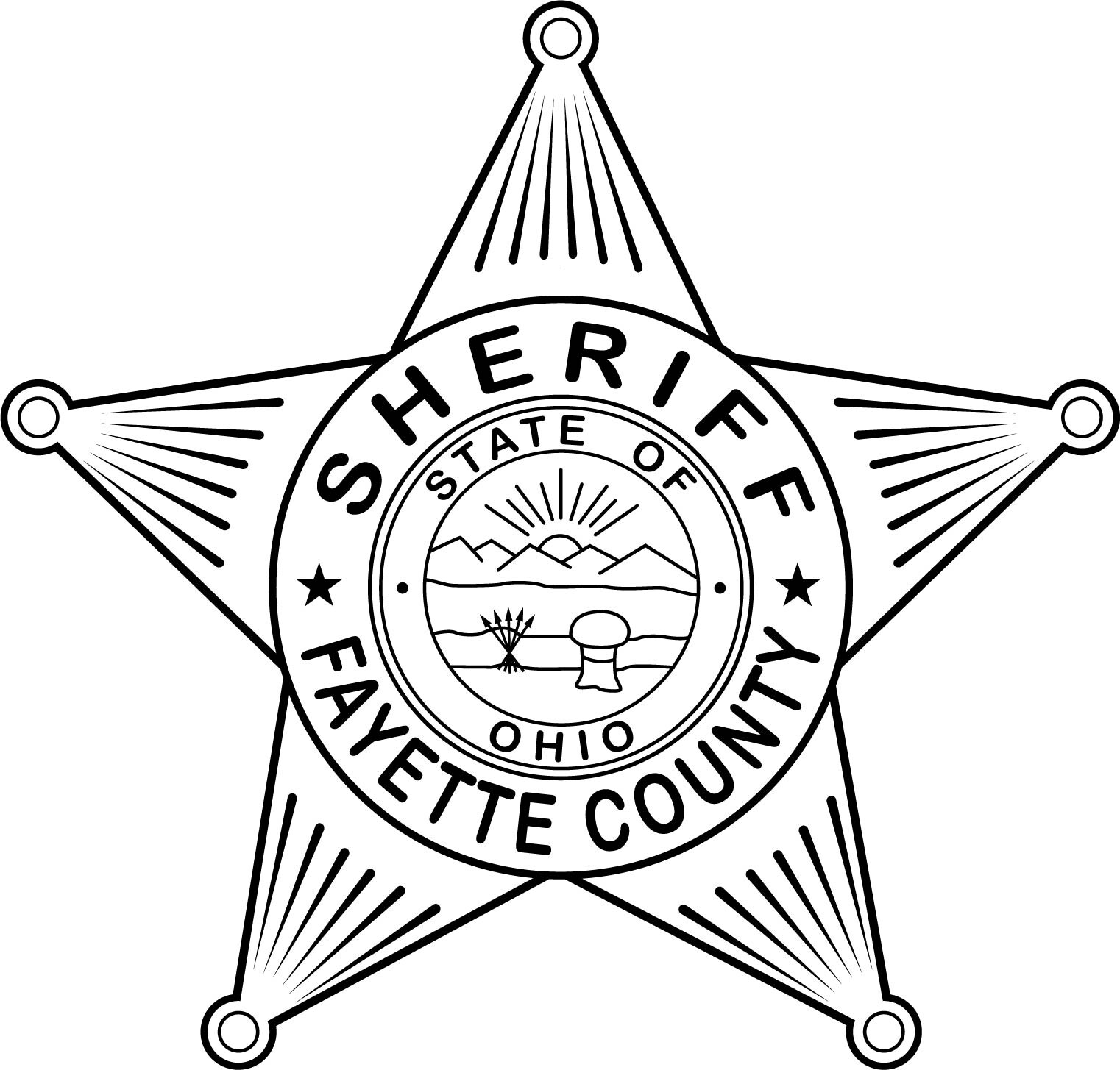 Artstation - Fayette County Sheriff Badge Ohio Vector File Black White 