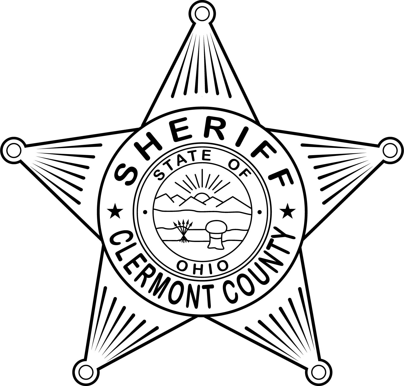 ArtStation - ClermontCounty Sheriff Badge Ohio vector file Black white ...