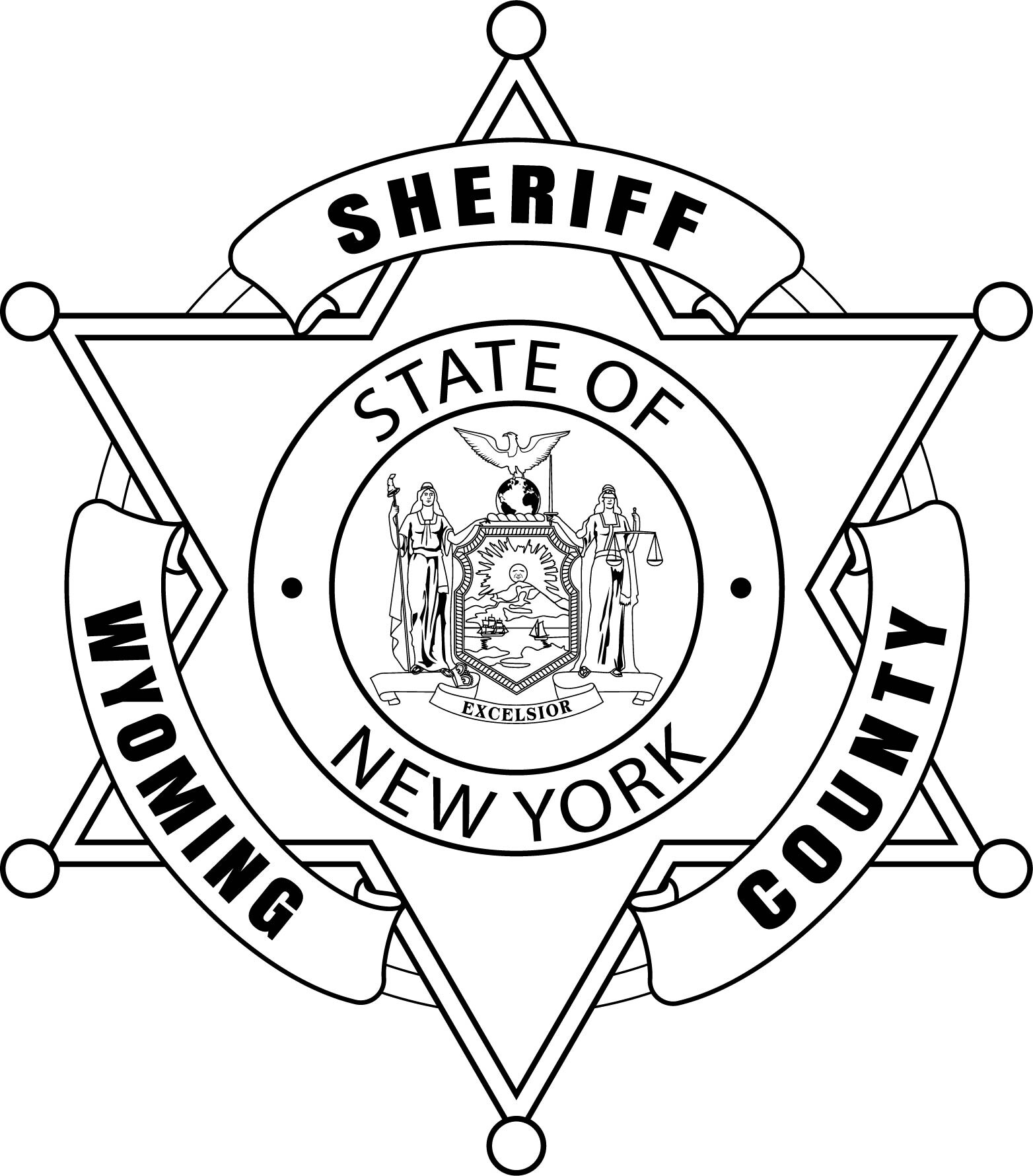 ArtStation - WYOMING COUNTY SHERIFF BADGE NEW YORK STATE VECTOR LINE ...