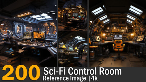 Sci-Fi Control Room | Reference Images | 4K