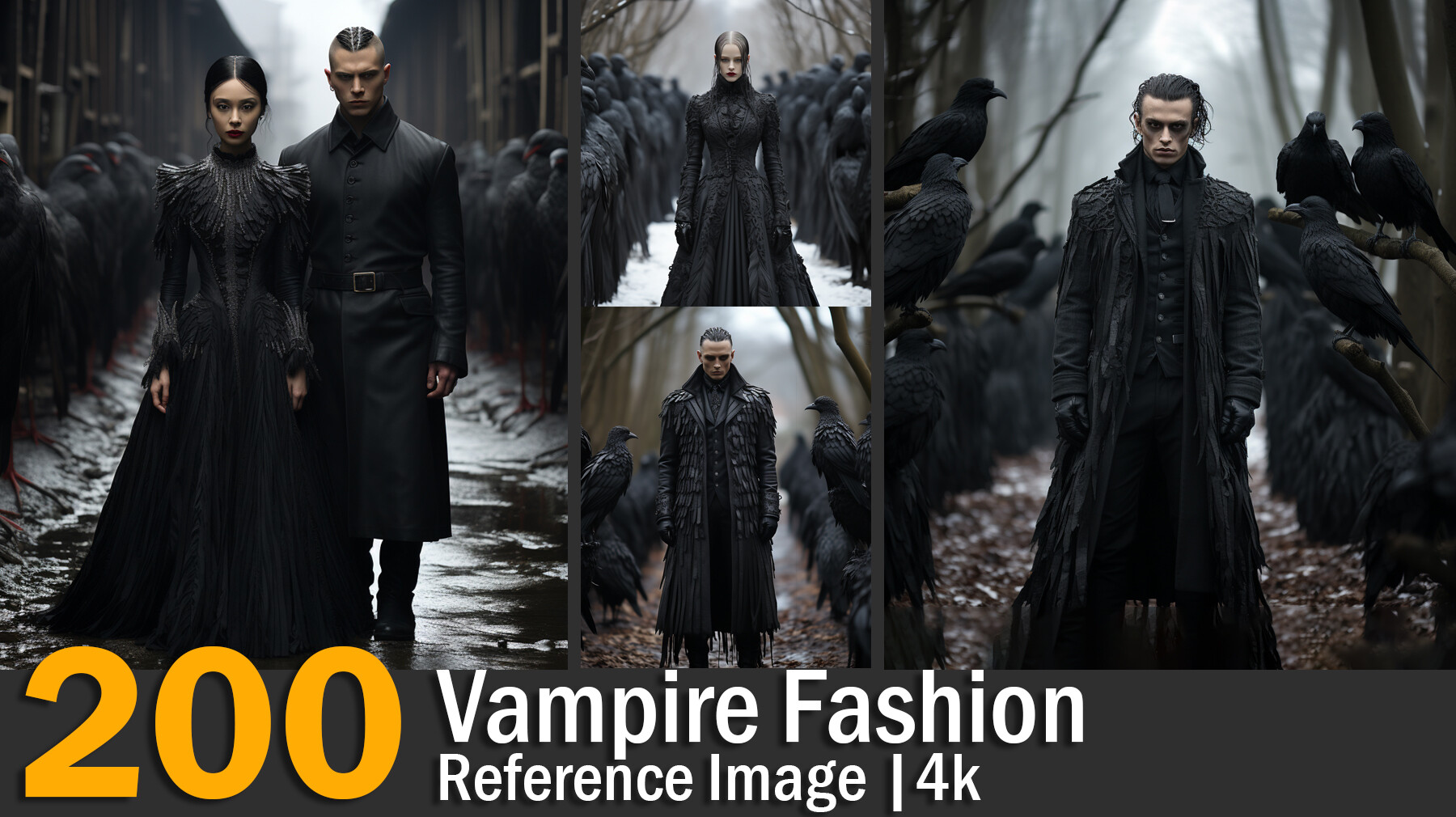 Gothic Vampire Fashion Inspiration for Sims 4