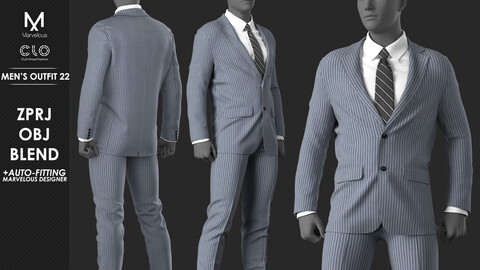 Men's Outfit 22 - Marvelous / CLO Project file