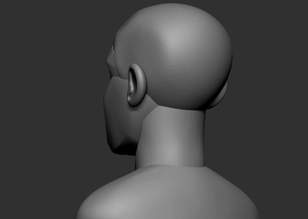 Artstation Base Mesh Stylized Male Head Polygroups Resources