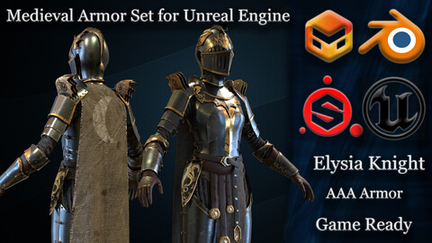 Medieval Armor Set ( Unreal Engine rigged )