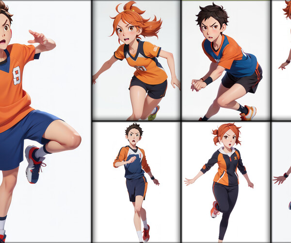 ArtStation - 280 Haikyuu anime characters Reference Pack - 4K