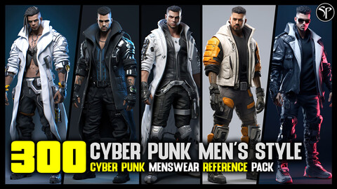 300 Cyber Punk Men's Style - 4K Reference Image Pack - Vol 83