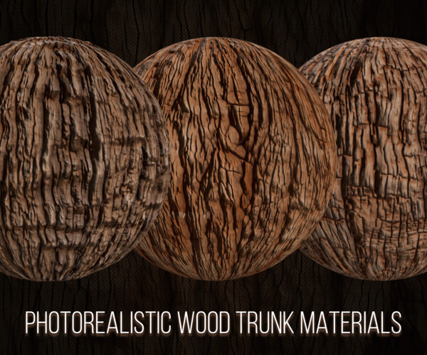 ArtStation - Rough Wood & Tree Trunk PBR Materials + SBSAR Files ...