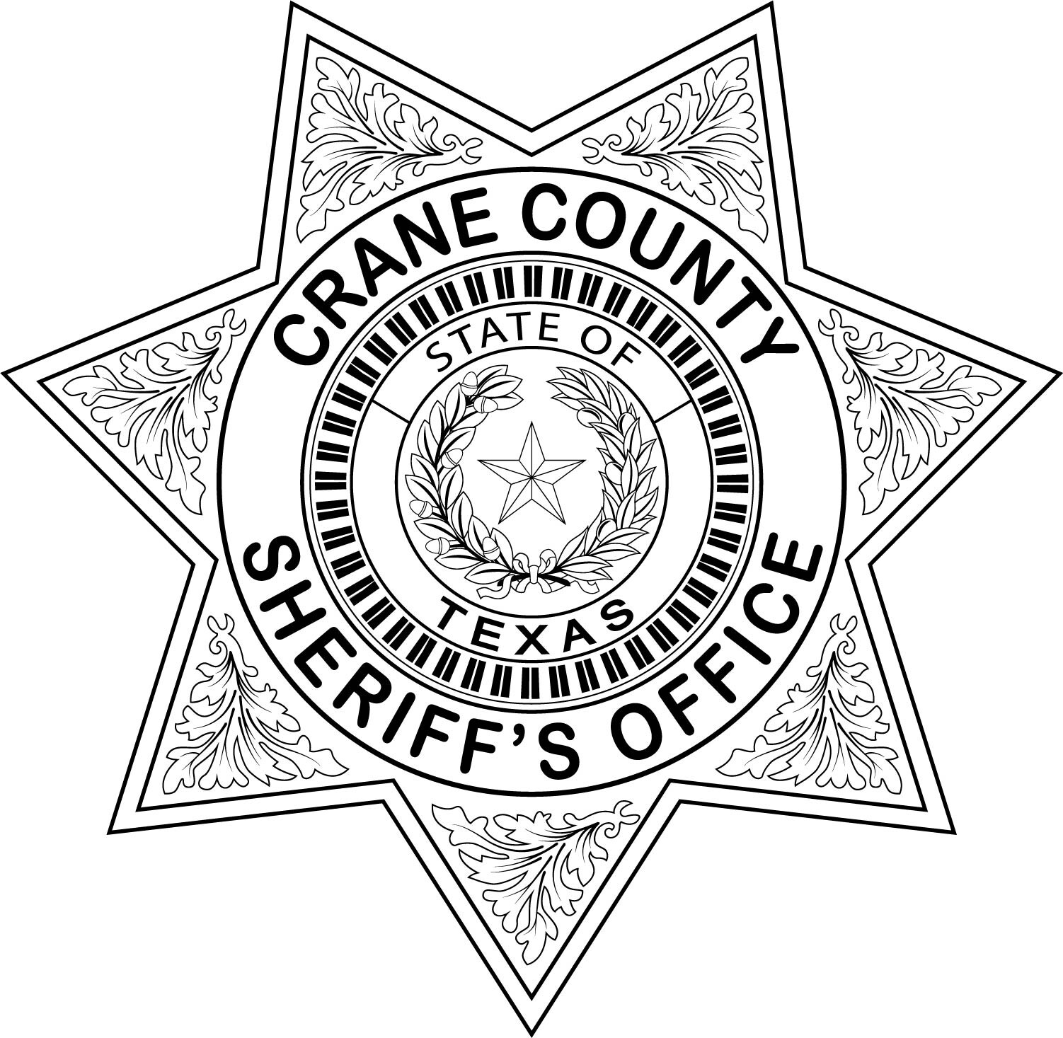 ArtStation - Crane County Sheriffs office badge Texas vector file Black ...