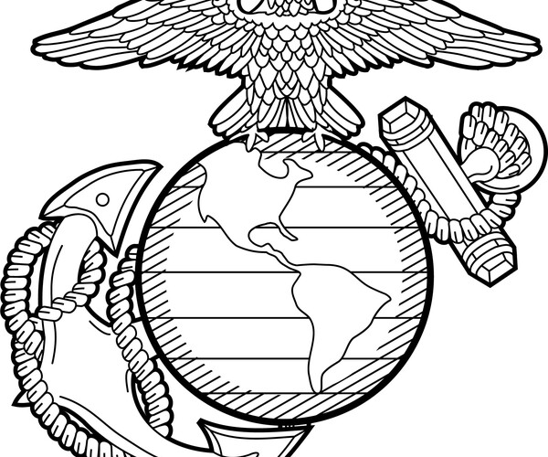 ArtStation - USMC INSIGNIAS UNITS EGA NEW EAGLE GLOBE ANCHOR VECTOR SVG ...